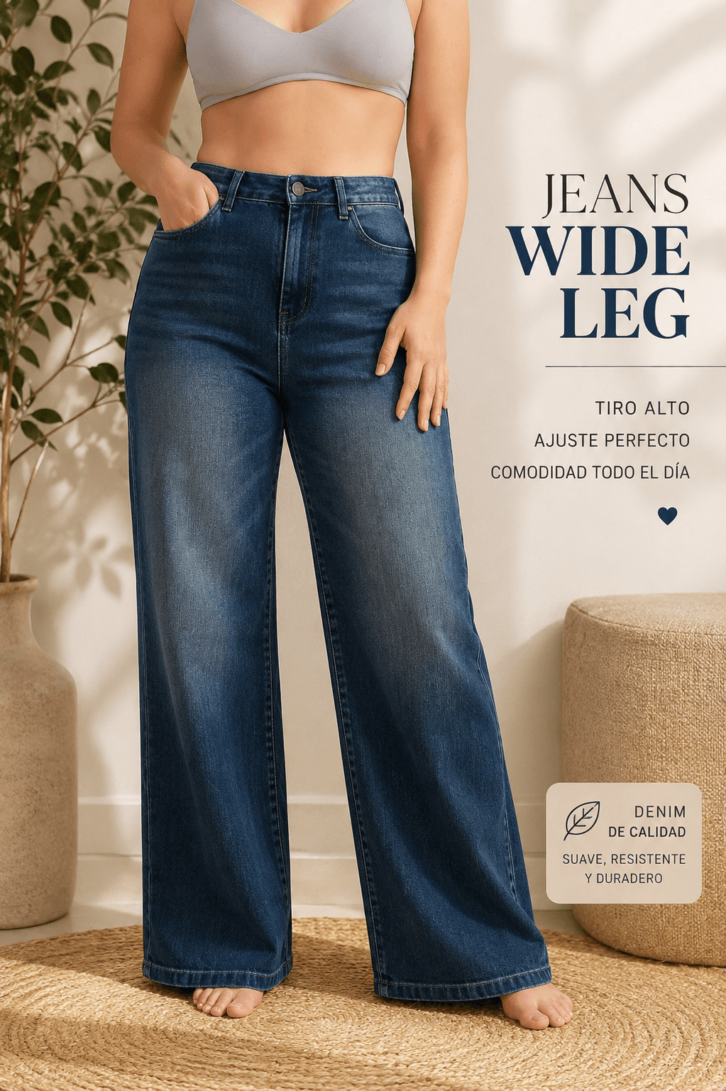 Jeans Wide Leg High Waist — vista 2